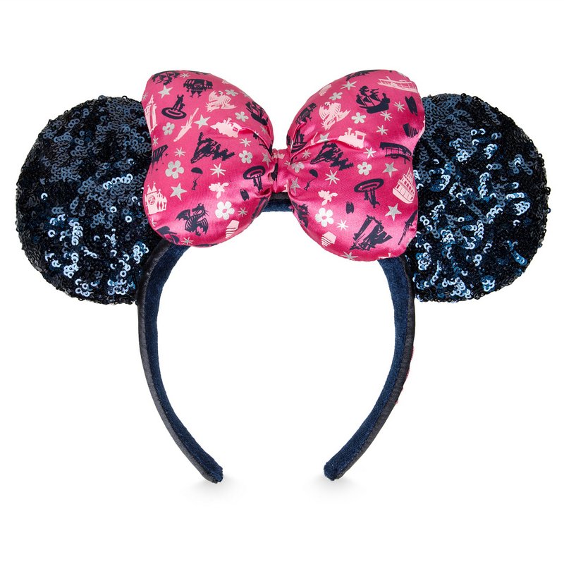 Minnie Mouse Sequined Ear Headband with Satin Bow – Disney Parks 2019