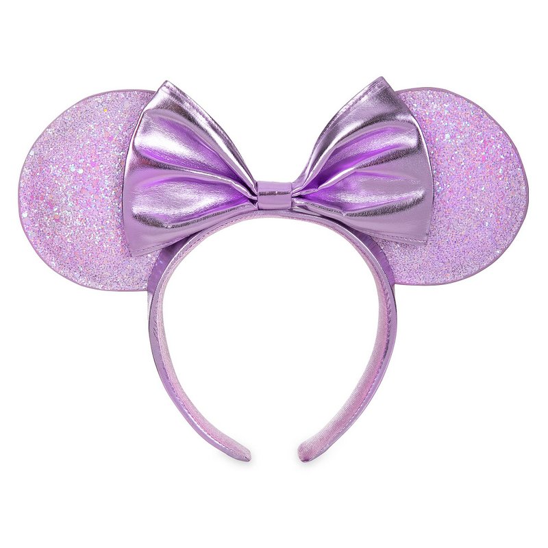 Minnie Mouse Metallic Ear Headband with Bow – Lilac