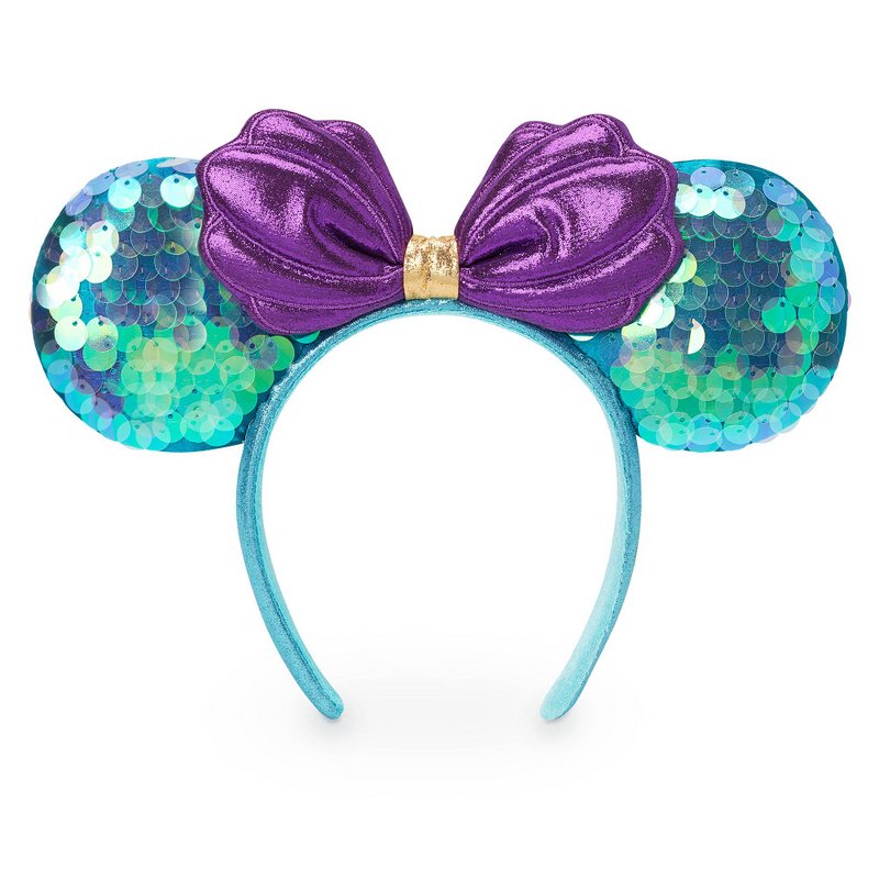 Ariel Sequin Minnie Mouse Ear Headband for Adults