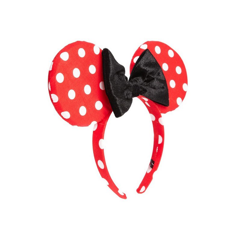 Disney Minnie Mouse Red & White Spot Ears & Bow Aliceband