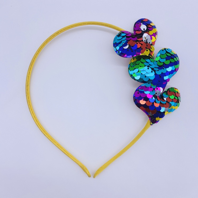 Sequin Heart Headbands for Girls Novelty Hair Band Party Costumes Hair Accessories