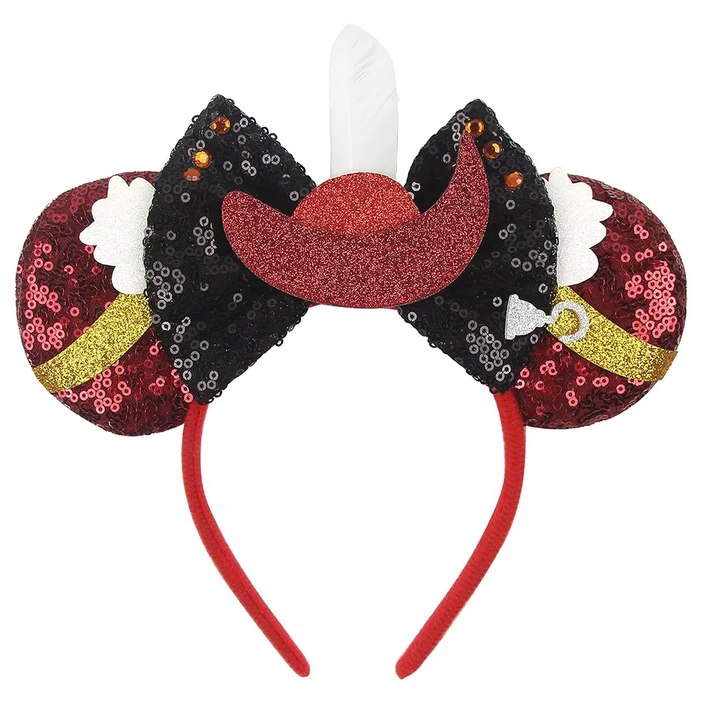 Halloween Party Pirate Headbands Shiny Mouse Ears Hair Hoops Girls Women Pirate Cosplay Hair Clips