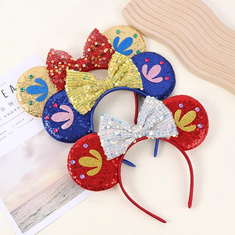 Sequin Mouse Ears Headbands Fashion Women Girls Party Hair Hoops