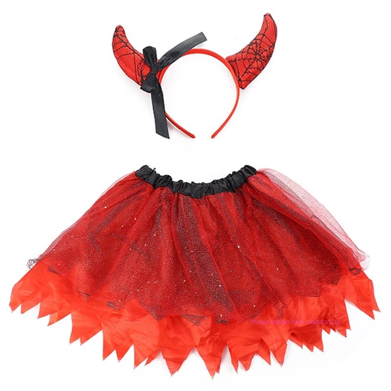 Headband + Tutu Skirt 2 Pcs Halloween Dress Up Set HS2862