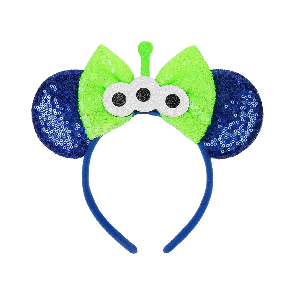 Three Eyes Headbands Sequin Mouse Ears Bow Headband For Kid Adults Halloween Party Hairbands