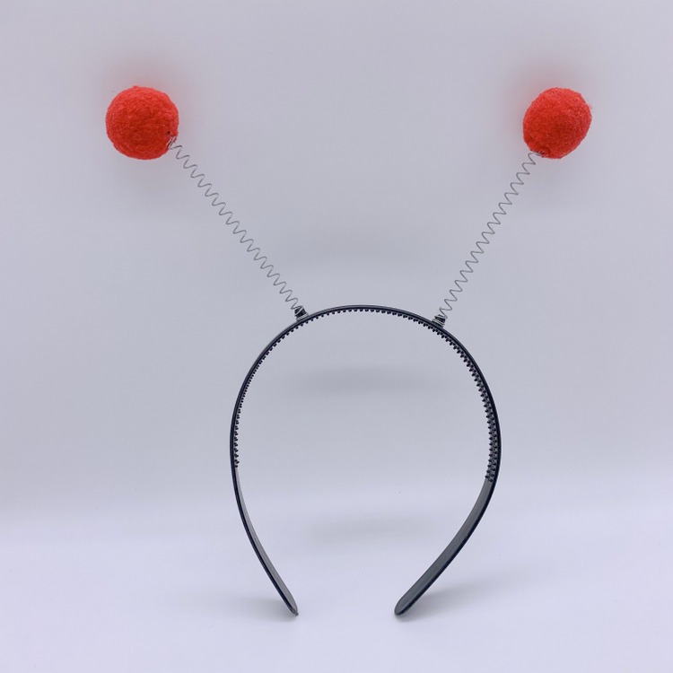 Simple Red Ball Head Boppers Headband for Kids Party Supplies Costume Accessories