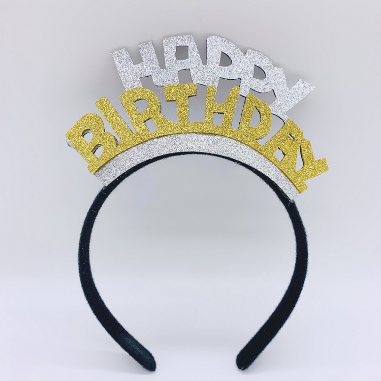 Happy Birthday Headbands for Kids Glitter Birthday Party Costumes Accessories Party Favors