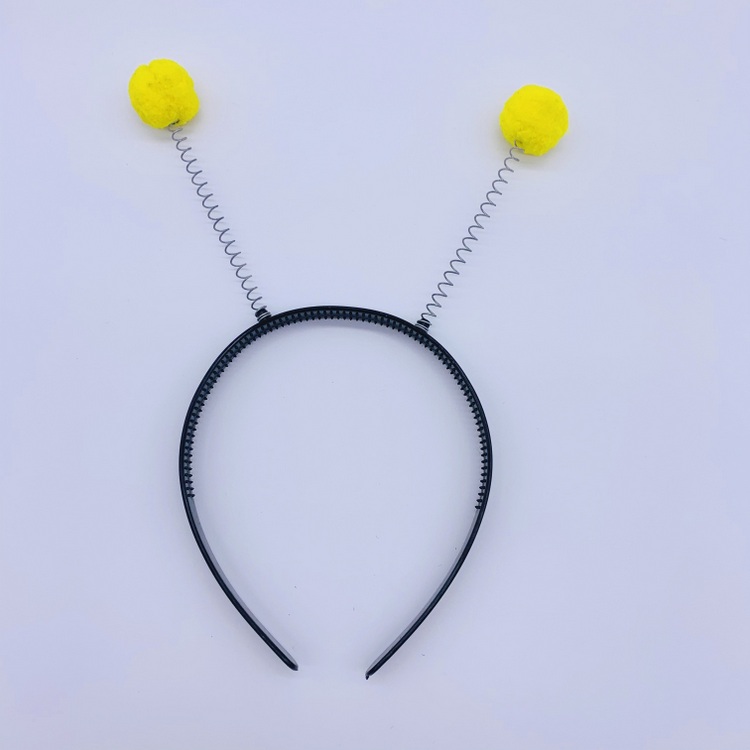 Yellow Ball Head Boppers Headbands for Girls Kids Party Props Supplies Costume Accessories
