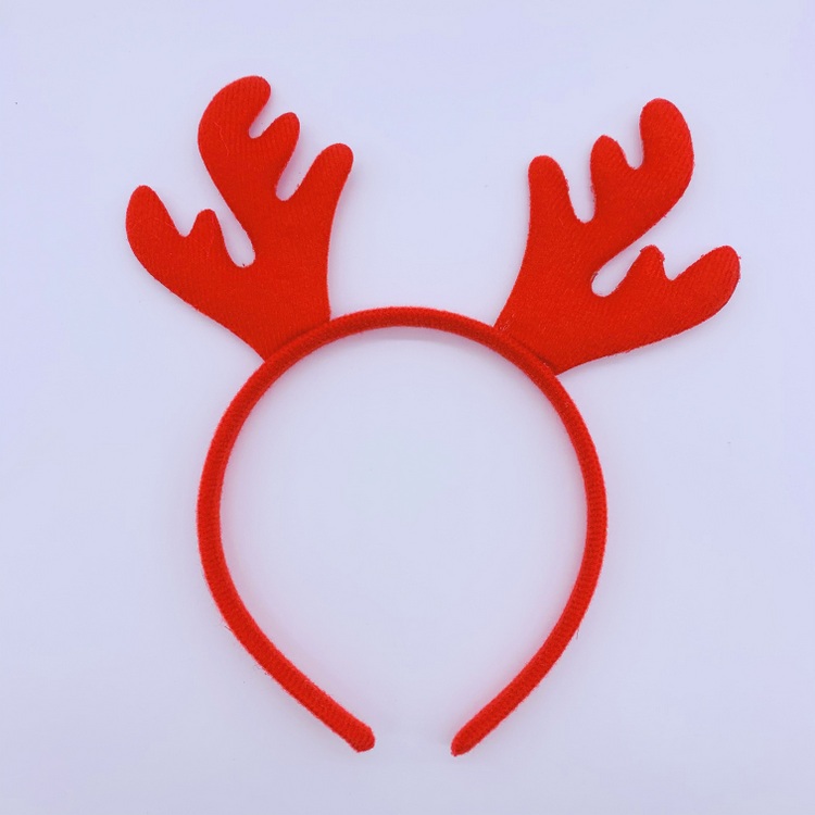 Red Christmas Headband Reindeer Antler Hair band, Christmas Party Costume Accessories