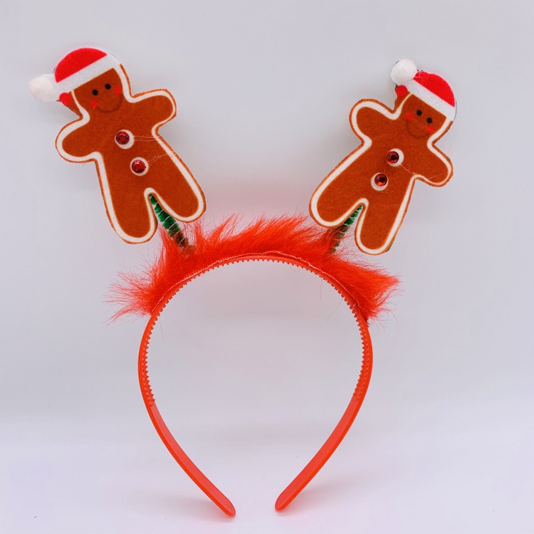 Red Christmas Snowman Head Boppers for Girls, Kids Xmas Headbands Party Costume Accessories