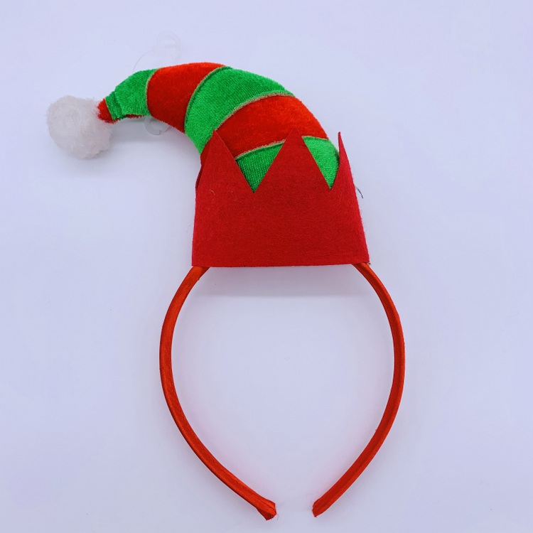 Red Elf Hat Christmas Headbands for Girls Adults, cute Santa Headwear Christmas Party Photo Props