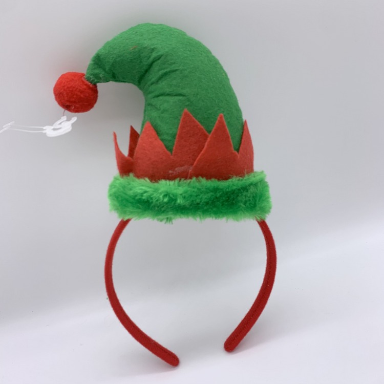 Green Elf Hat Christmas Headbands for Boys Adults, Girls Santa Headwear Christmas Party Supplies