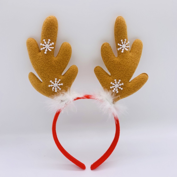 Snowflake Christmas Reindeer Headbands for Kids Adult, Girls Boys Antler Hair Band Accessories Holiday Party