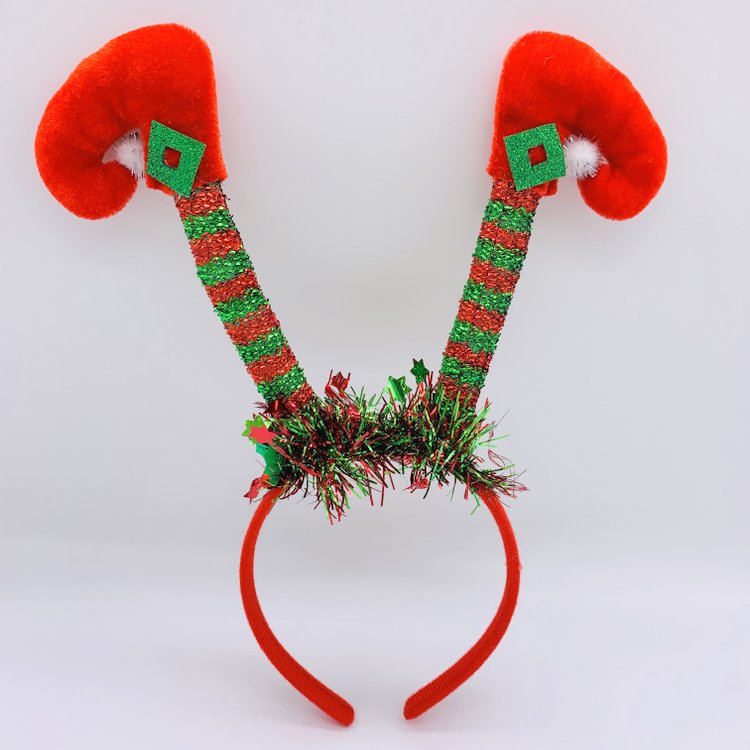Red Christmas Headbands Xmas Headdress for Boys Girls Kid Christmas Party Decorations