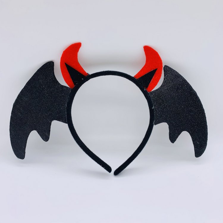 Black Halloween Bat Wing Headband Hair Clip for Girls Boys Adult Halloween Party Costume Hair Accessories