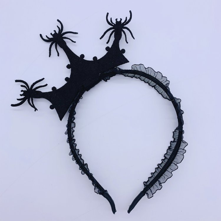 Black Spider Halloween Headband for Girls Boys Adult Hair Band Party Costume Hair Accessories