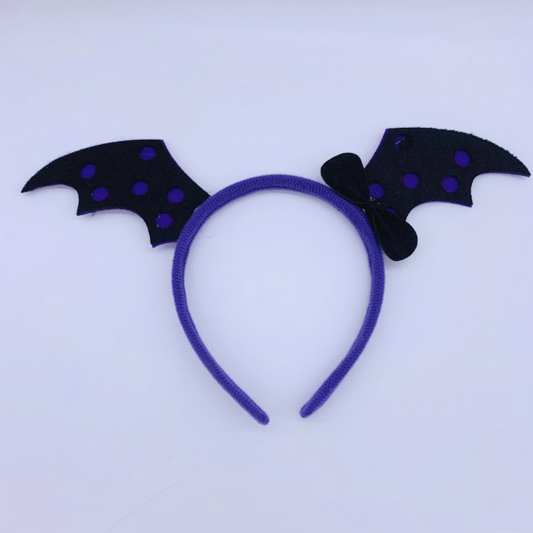 Black Blue Bat Wing Halloween Headband for Boys Girls Kids Adult Hair Band Party Costume Favor Hair Accessories