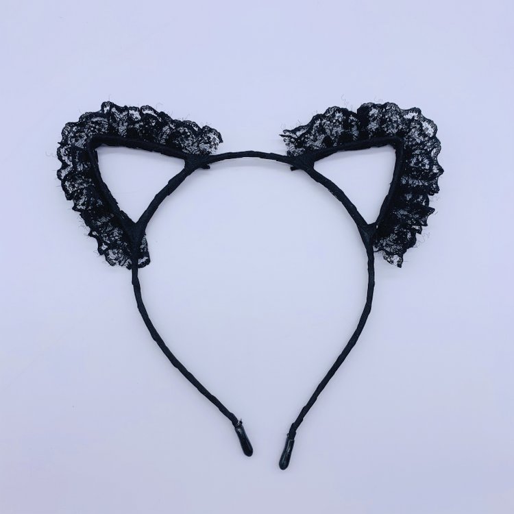 Black Kitty Cat Ear Headband Halloween Hair Band for Girls Kids Adult Party Costume Favor Hair Accessories