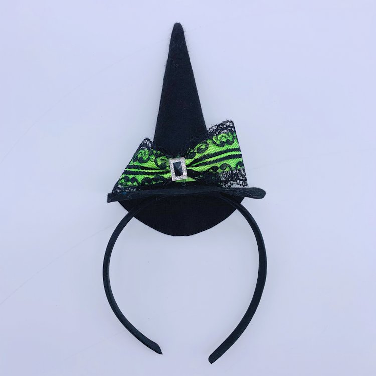 Witch Hat Headband Halloween Black Hair Band for Boys Girls Kids Party Costume Favor Hair Accessories