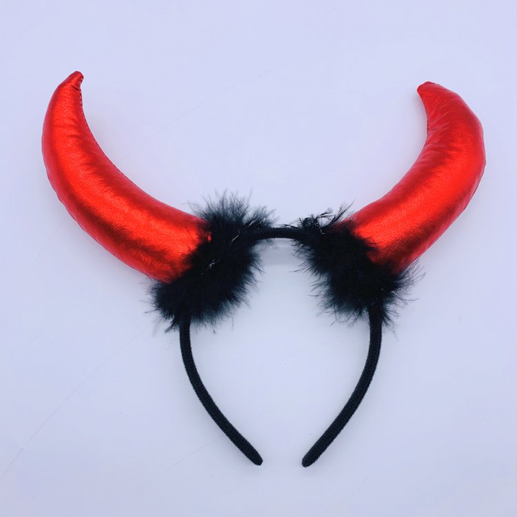 Red Devil Horn Headbands Halloween Devil Ear Hair Band for Kids Adult Party Costume Favor Hair Accessories