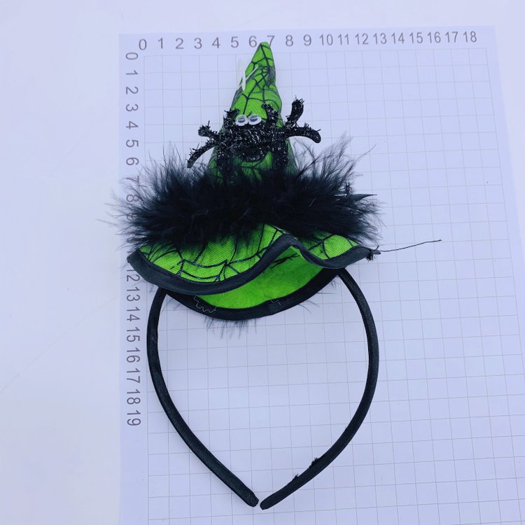 Green Halloween Headband Hat Halloween Hair Band with Spider for Girls Boys Kids, Halloween Party Costume Accessories