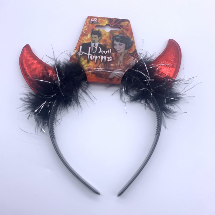 Devil Horn Headbands Halloween Devil Ear Hair Band for Kids Adult Party Costume Favor Hair Accessories