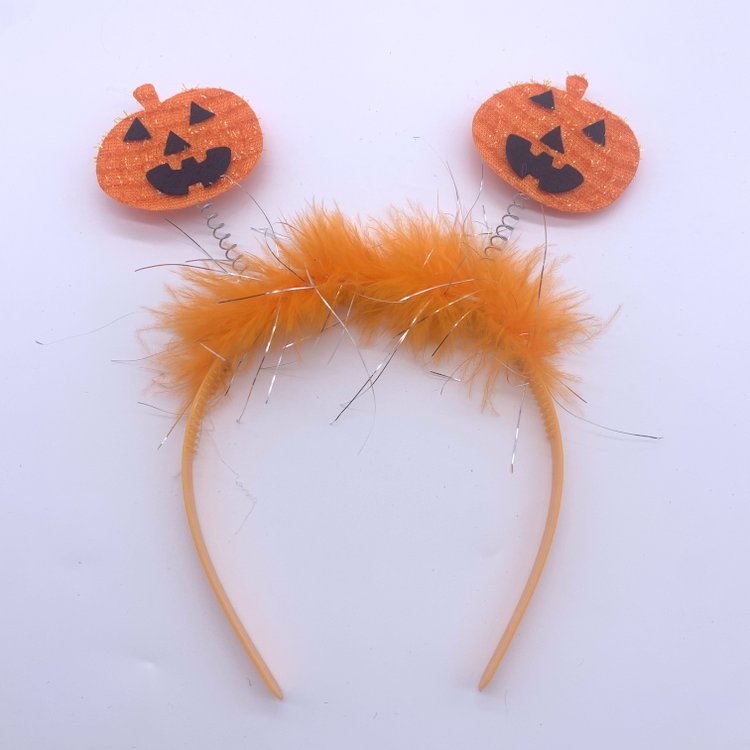 Pumpkin Head Boppers for Halloween Headband Hair Band Kids Adult Halloween Party Costume Accessories