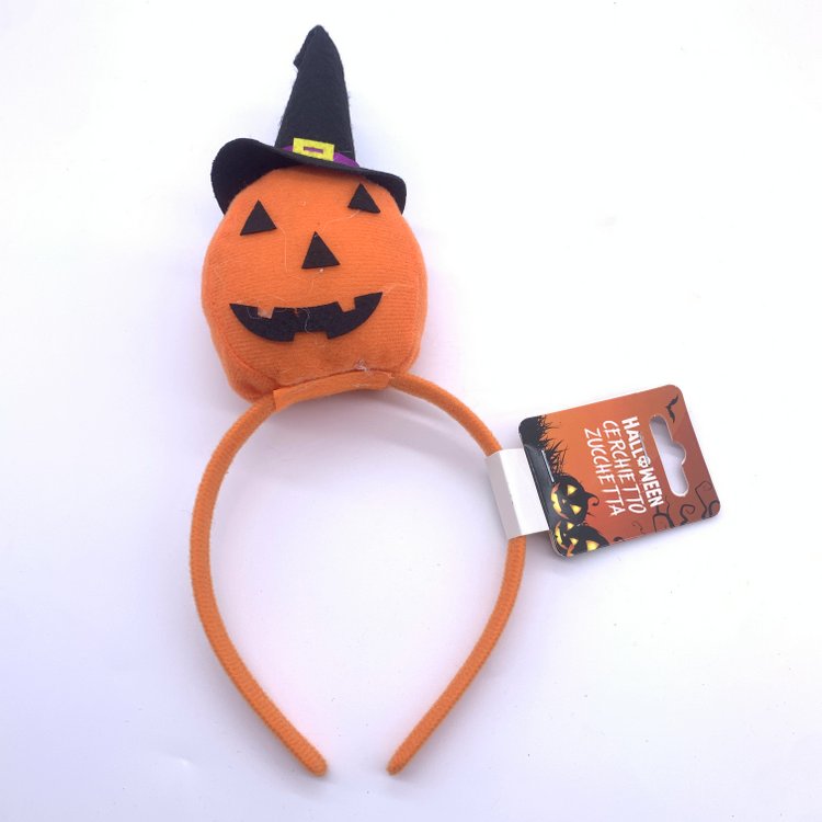 Jack-o'-Lantern Pumpkin Halloween Headband Hair Band for Kids Adult Halloween Party Costume Accessories