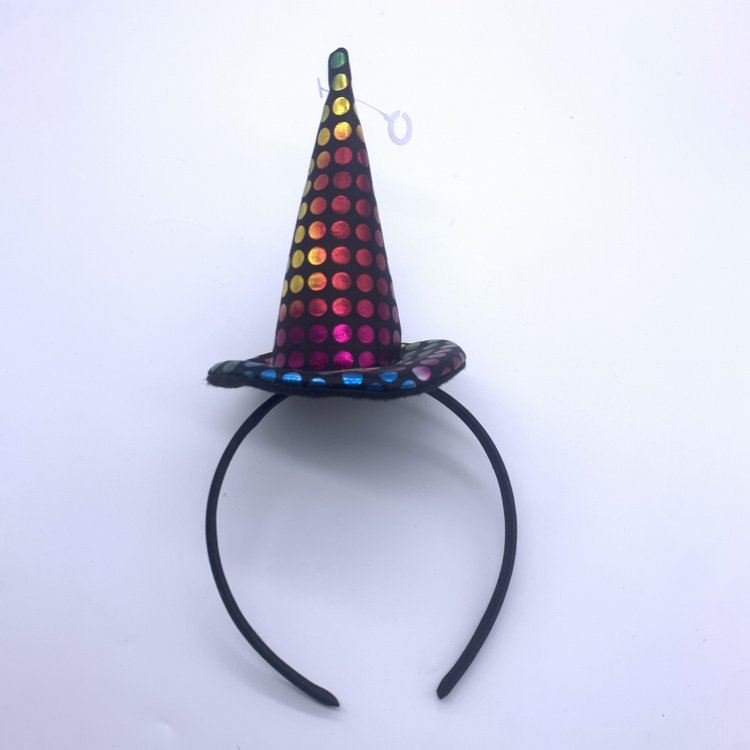 Halloween Top Hat Headband Sparkly Sequin Halloween Hair Band for Kids Adult Party Costume Accessories