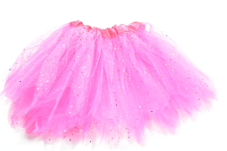 Rose Red Girls Tulle Skirt Glitter Princess Tutu Skirt for Baby, Kids Dance Skirt Birthday Gift
