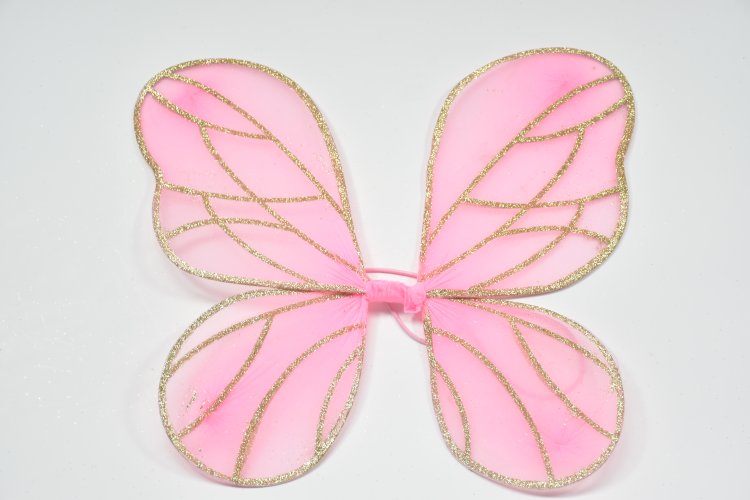 Pink Butterfly Fairy Wings for Kids Girls Sparkly Princess Dress up Birthday Party Costumes Accessories