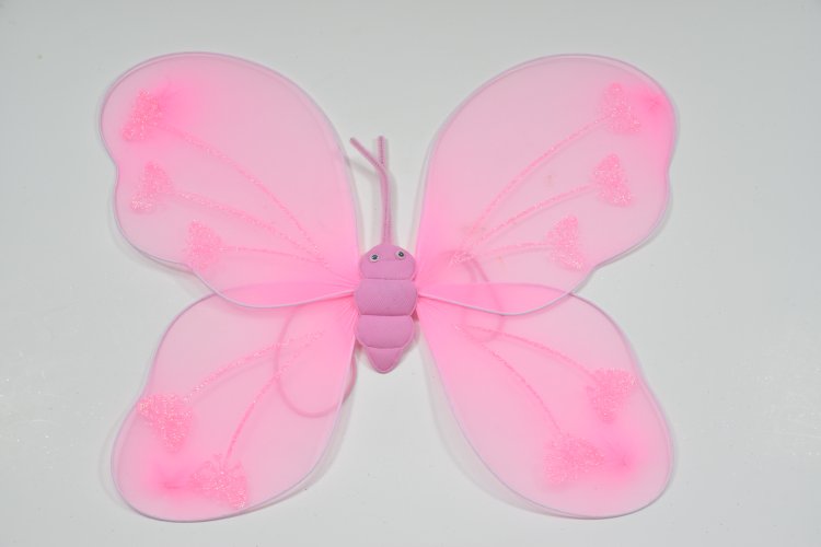 Pink Butterfly Fairy Wings for Kids Girls Angel Wings Princess Dress Up Role Play Birthday Party Costumes Accessories