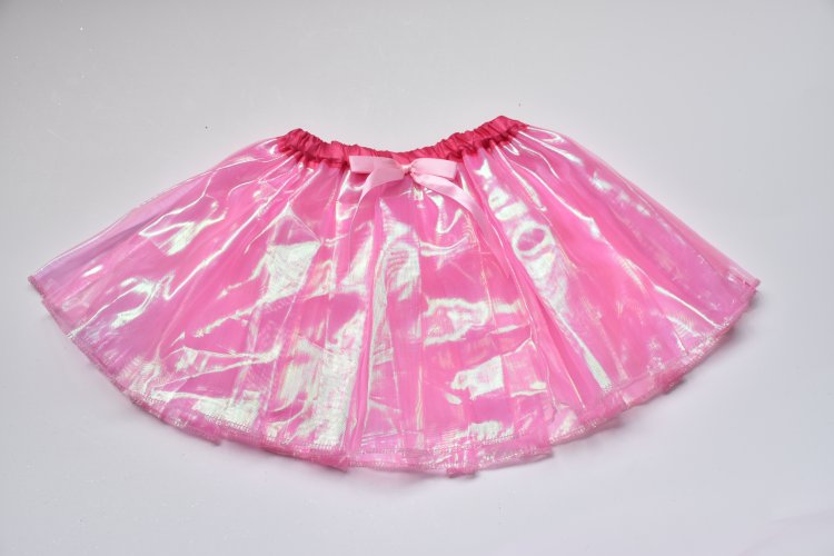 Shiny Tulle Skirt for Baby Girls Tutu Princess Dress, Fuchsia Color Children Dance Skirt Birthday Party Gift
