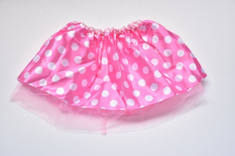 Polka Dot Tulle Skirt for Baby Girls Pink Tutu Princess Dress, Children Dance Skirt Birthday Party Gift