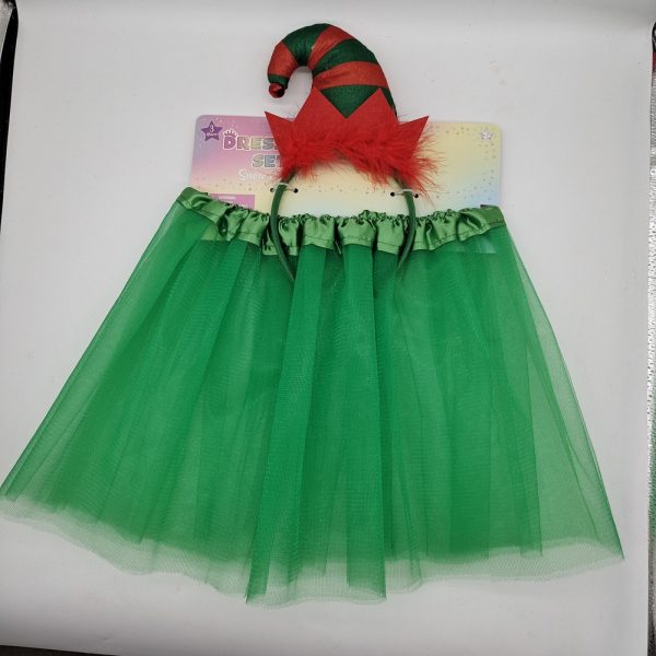 Elf Hat headband Headband + Tutu Christmas Dress Up Set for Girls