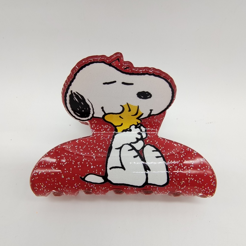 Peanuts Snoopy Glitter Acrylic Hair Claw Clip